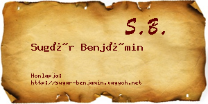 Sugár Benjámin névjegykártya